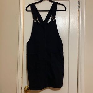 Black Denim Overall dress